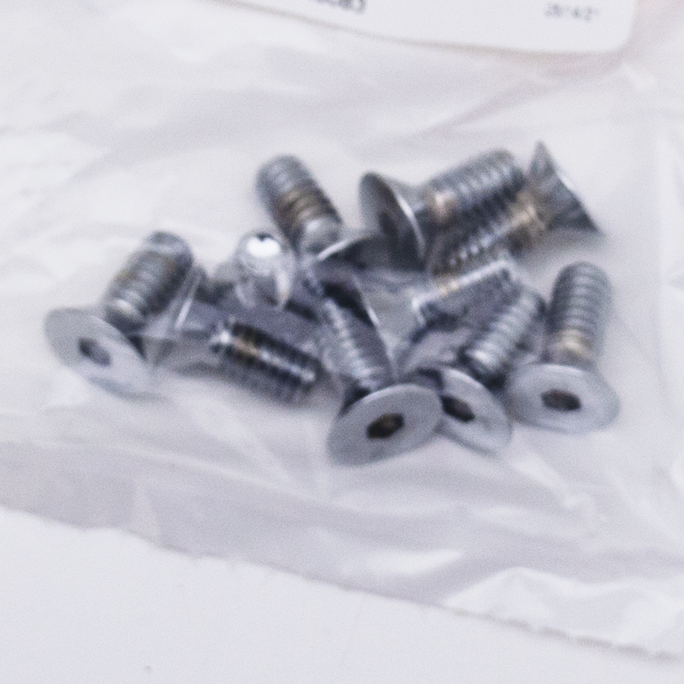 CHROME PLATED COUNTER SUNK FLAT HEAD SOCKET SCREWS