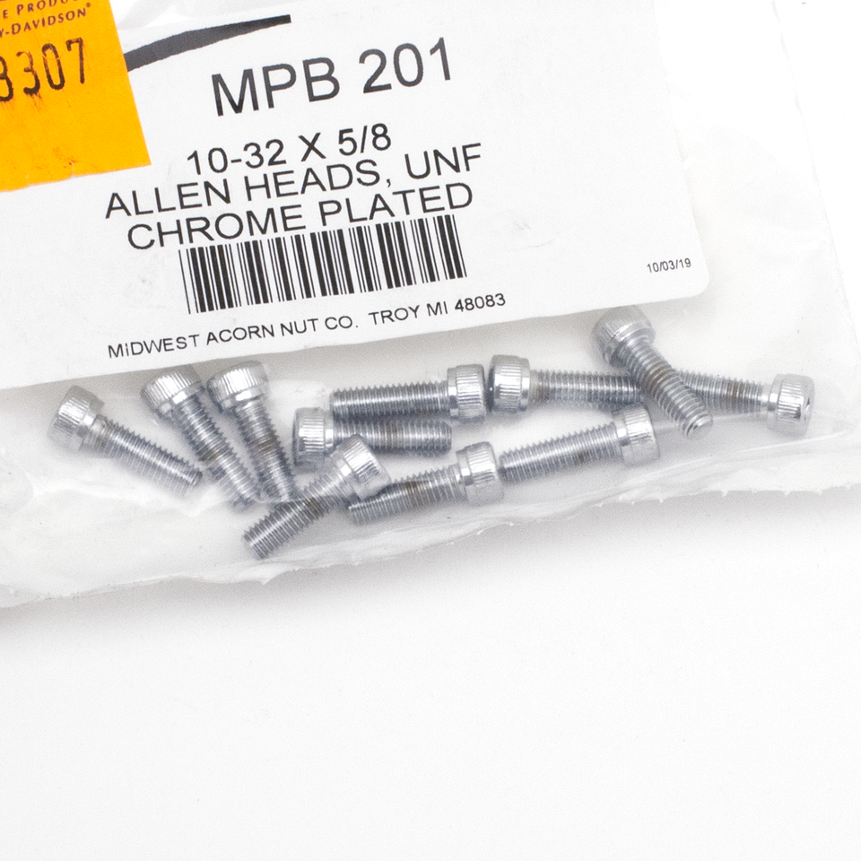 CHROME PLATED ALLEN HEAD SCREWS ASSORTMENT