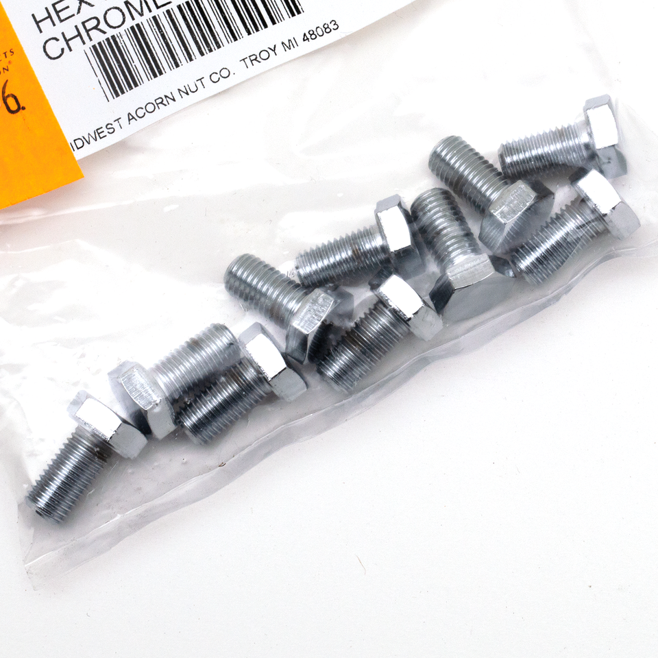 CHROME PLATED HEX HEAD CAP SCREWS ASSORTMENT