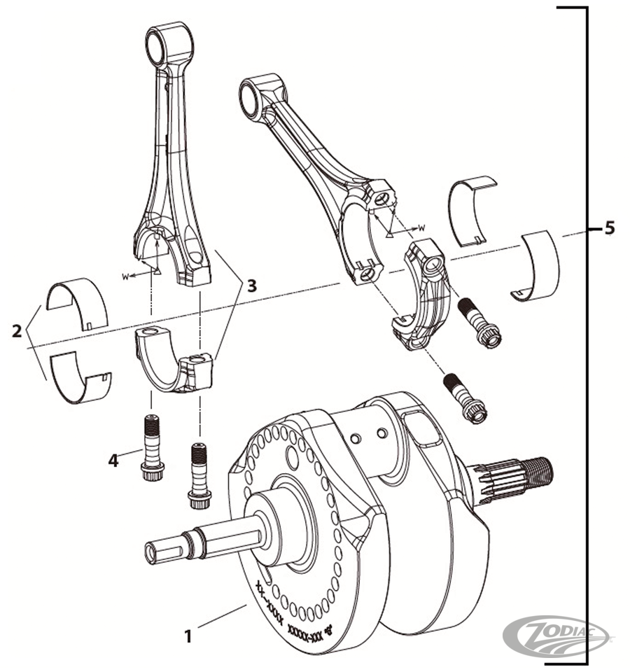 X-WEDGE CRANKSHAFT & CONNECTING RODS