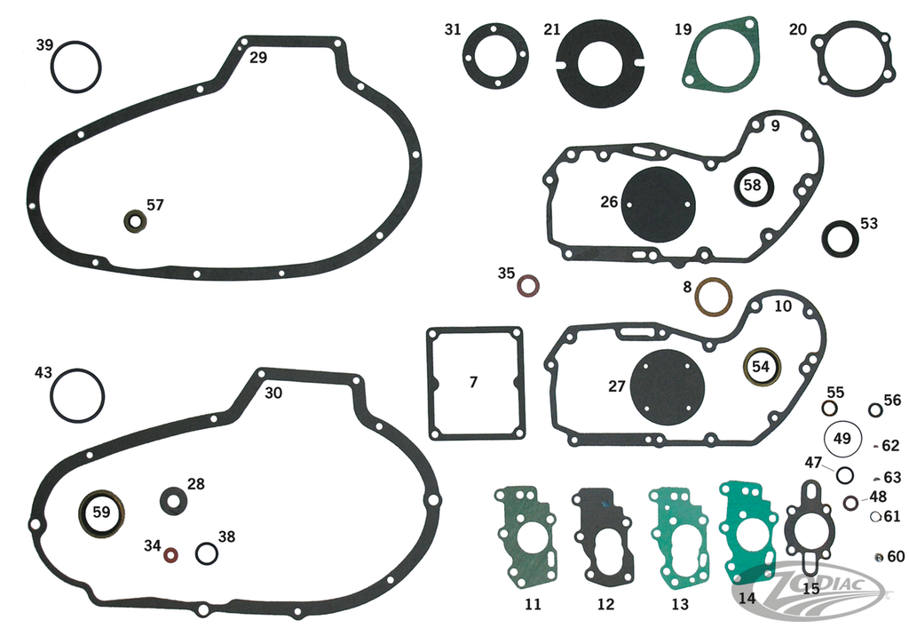 GASKETS, O-RINGS & SEALS FOR 1972-1985 IRONHEAD SPORTSTER