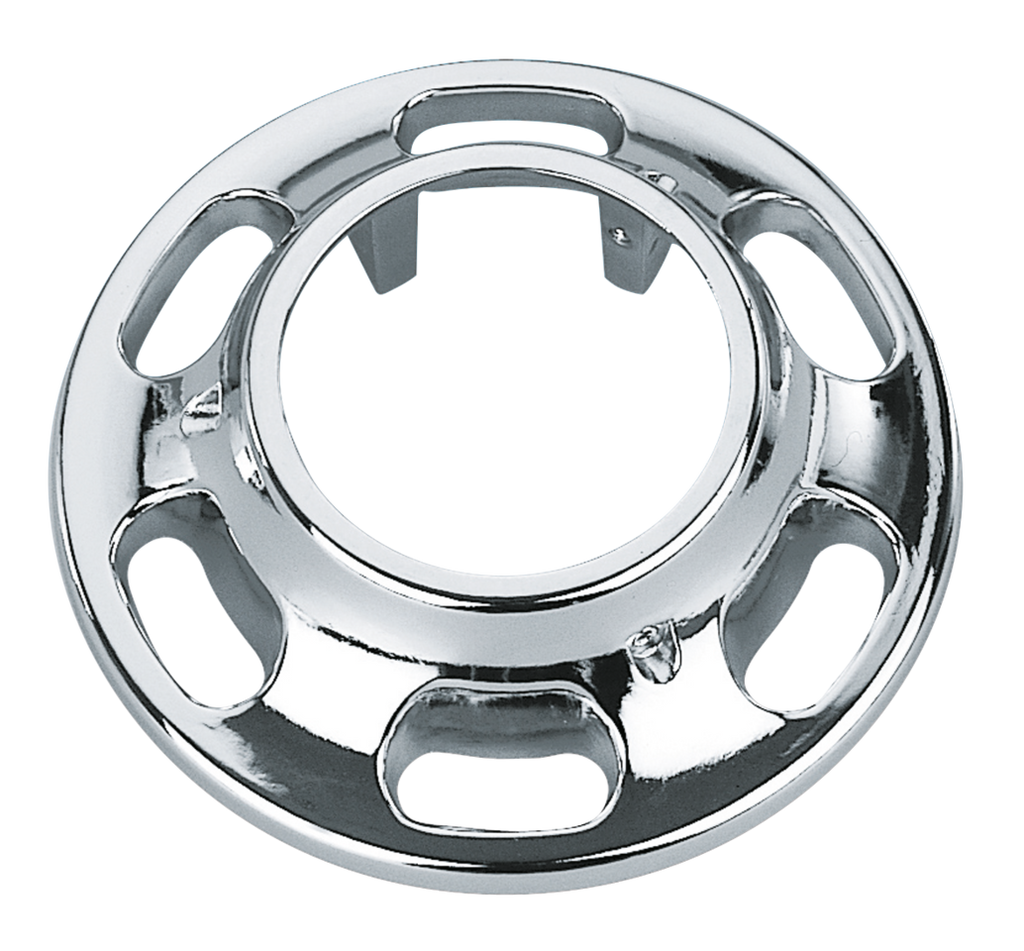 CHROME-PLATED SLOTTED WHEEL HUB COVER