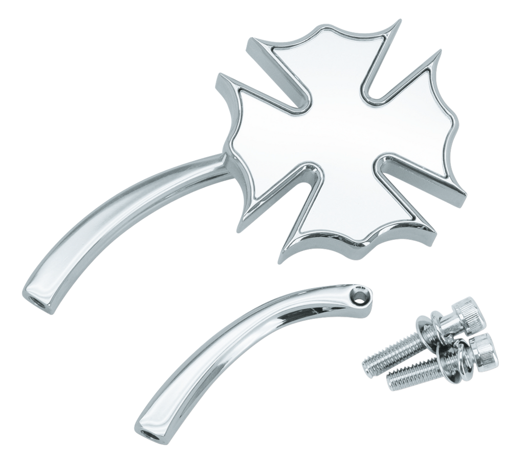 CHROME ROYAL MIRROR WITH CURVED STEM