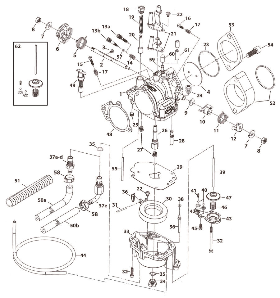 S&S SUPER E & SUPER G CARBURETOR PARTS