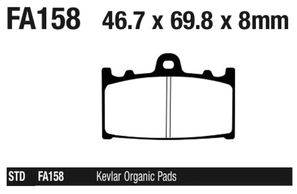 BRAKE PADS FOR AFTER MARKET CALIPERS