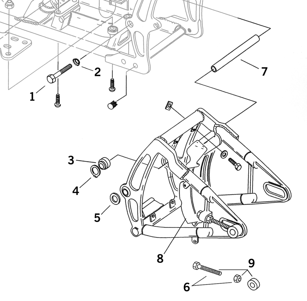 SWINGARM PARTS FOR SOFTAIL 1984-1999