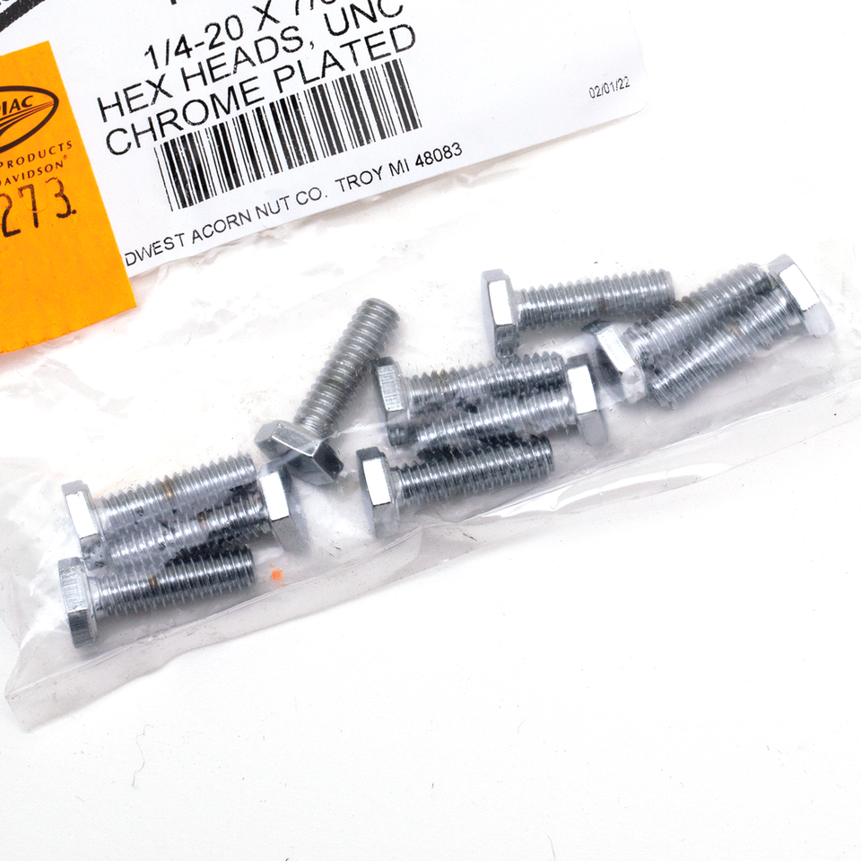 CHROME PLATED HEX HEAD CAP SCREWS ASSORTMENT