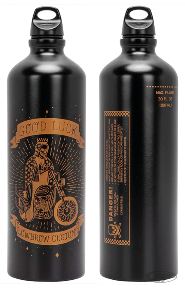 LOWBROW CUSTOMS FUEL RESERVE BOTTLES AND CARRIERS