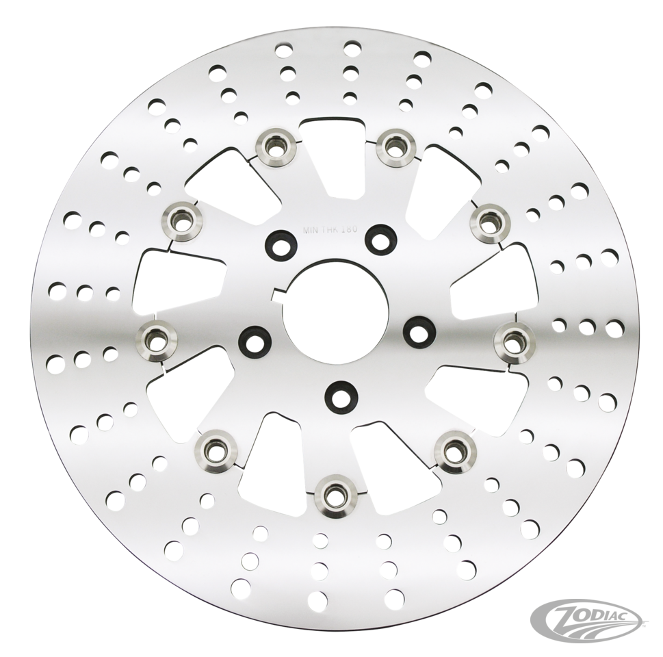 DRILLED POLISHED STAINLESS STEEL FULLFLOATING DISC ROTORS