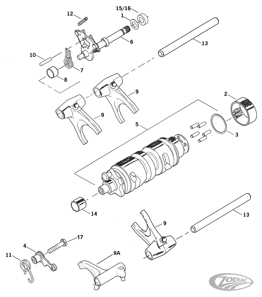 SHIFTER PARTS FOR 2004 TO PRESENT SPORTSTER & AIR COOLED BUELL