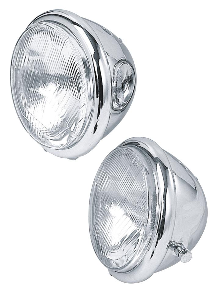 5 1/2" CHROME BATES STYLE HEADLIGHTS