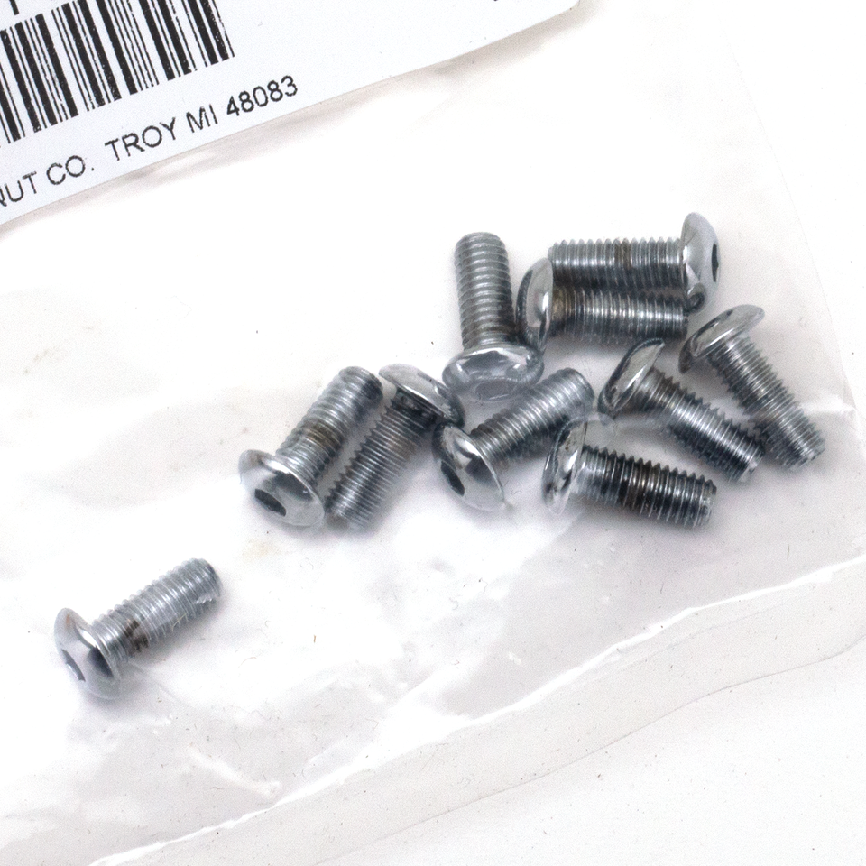 CHROME PLATED BUTTON HEAD ALLEN SCREWS ASSORTMENT