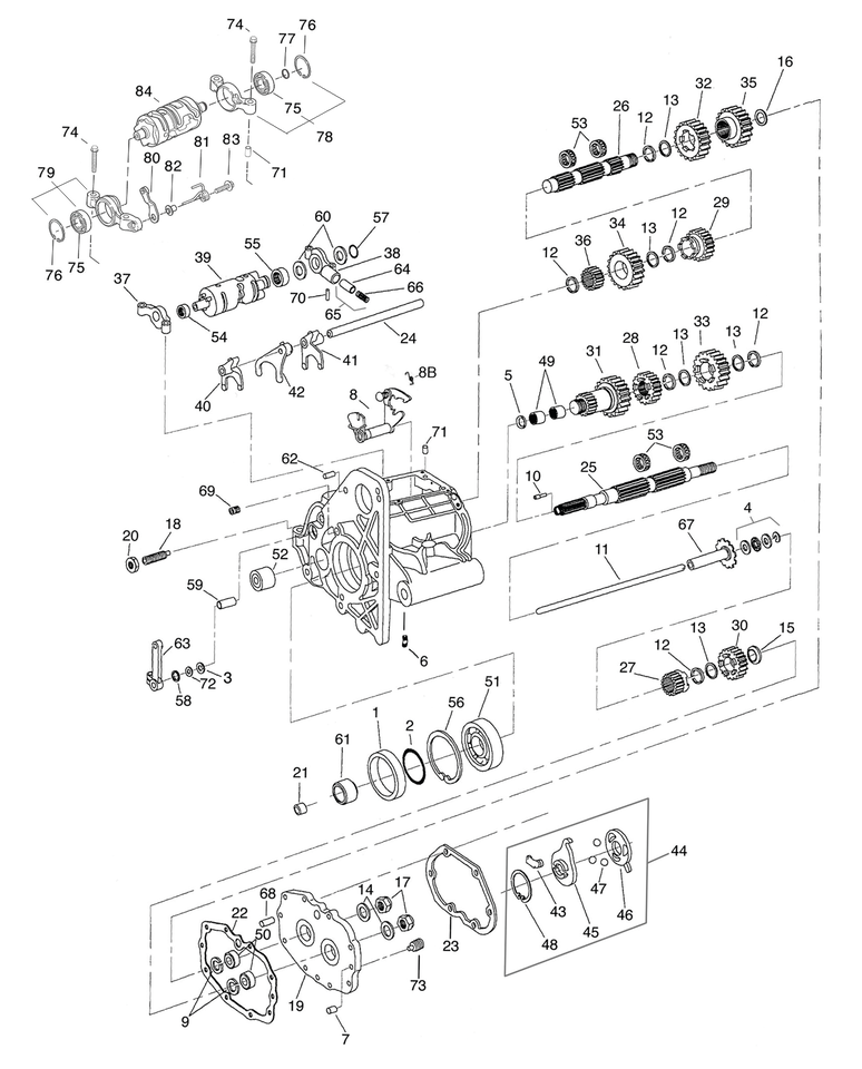 TRANSMISSION PARTS FOR 1994-2006 5 SPEED BIG TWIN