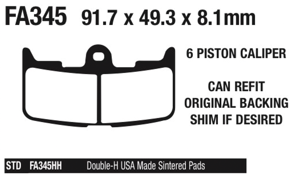 EBC FRONT DISC BRAKE PADS