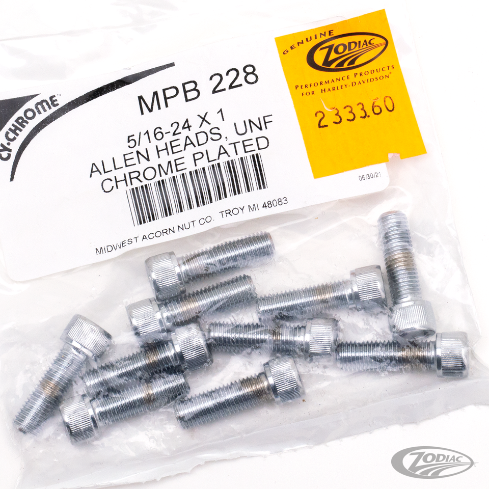 CHROME PLATED ALLEN HEAD SCREWS ASSORTMENT