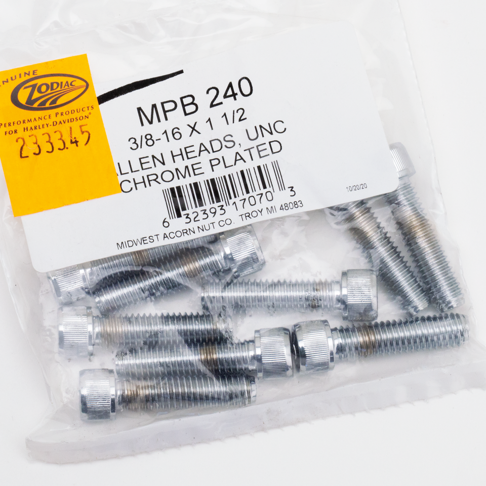 CHROME PLATED ALLEN HEAD SCREWS ASSORTMENT