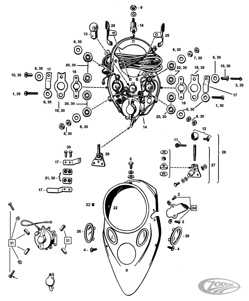 INSTRUMENT PANEL 1937-1946