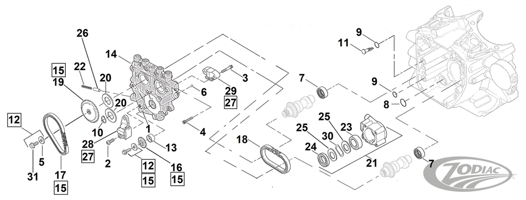 CAM CHAIN PARTS FOR LATE TWIN CAM