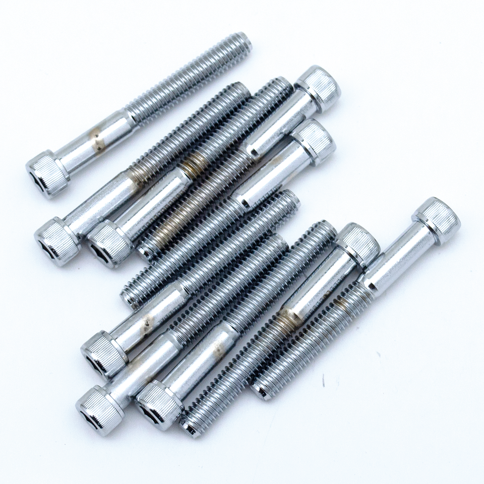 CHROME PLATED GRADE-8 ALLEN HEAD SOCKET SCREWS