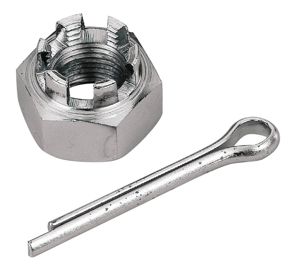 CHROME CASTLE NUT FOR REAR AXLES