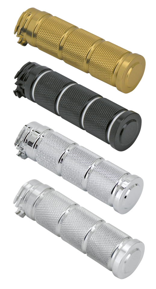 RETRO STYLE KNURLED BILLET ALUMINUM GRIP SETS