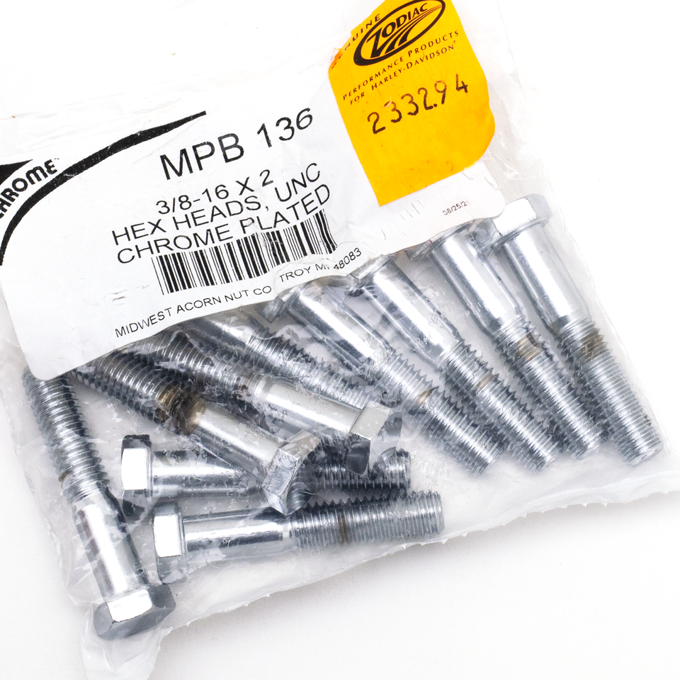 CHROME PLATED HEX HEAD CAP SCREWS ASSORTMENT