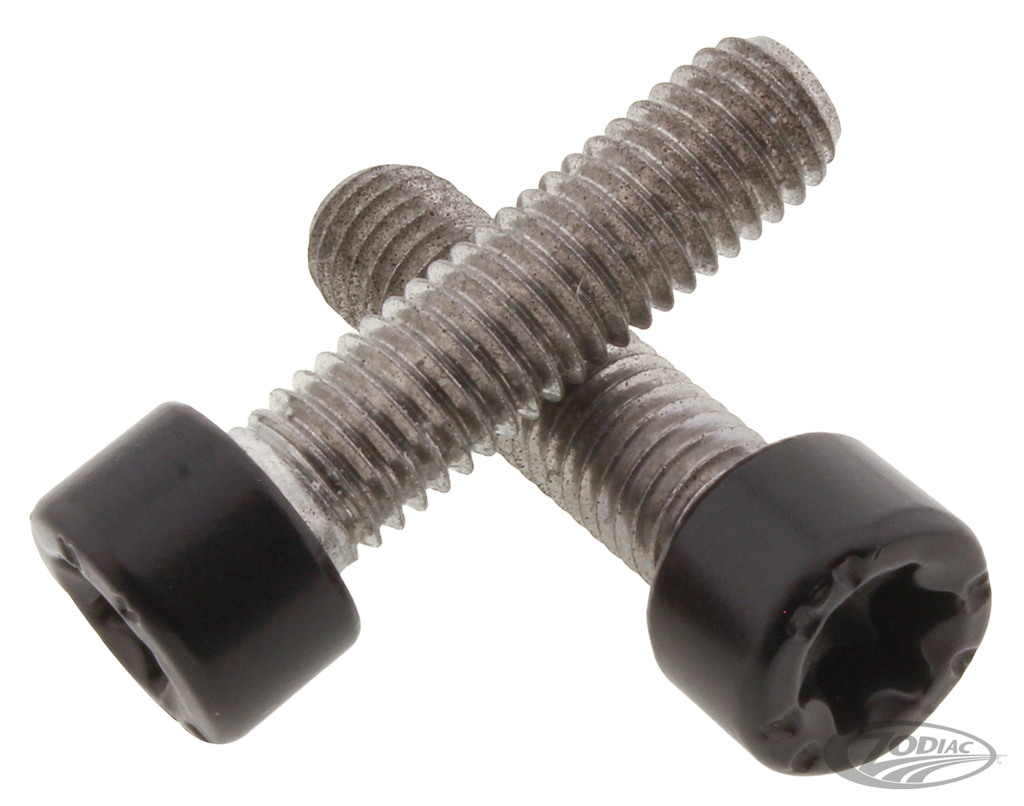 BLACK STAINLESS STEEL BAR END SCREWS FOR RH SPORTSTER