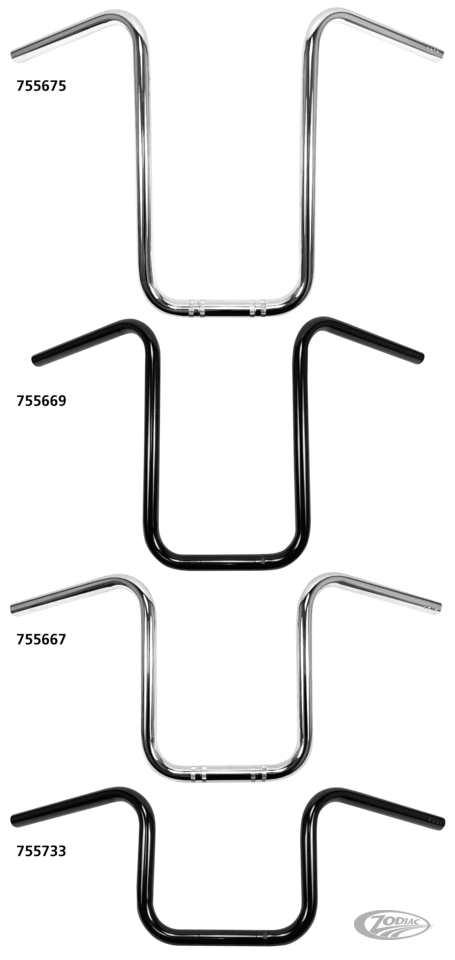 WESTLAND CUSTOMS ONE INCH DIAMETER NARROW APE HANGERS