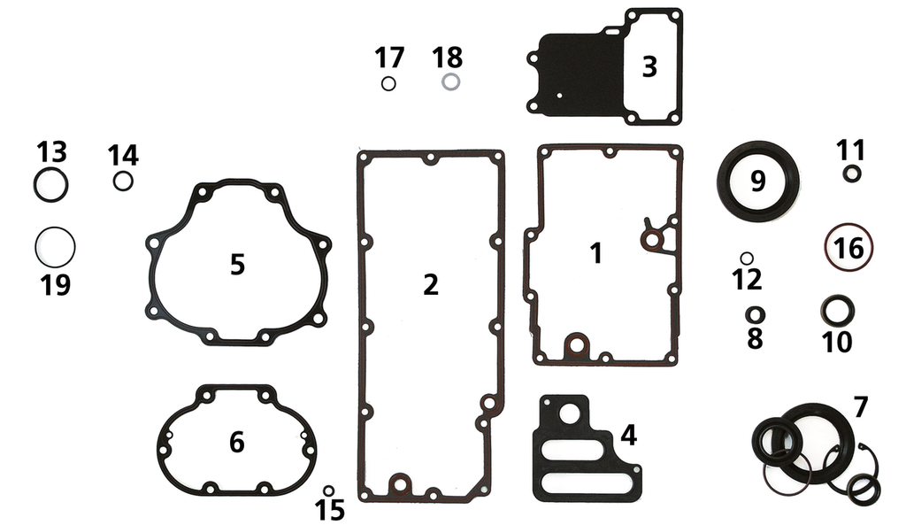 TRANSMISSION GASKET AND SEALS FOR 6-SPEED TWIN CAM