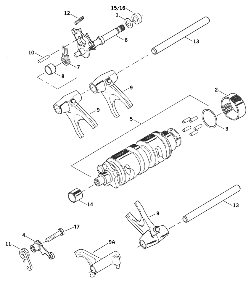 SHIFTER PARTS FOR 2004 TO PRESENT SPORTSTER & AIR COOLED BUELL