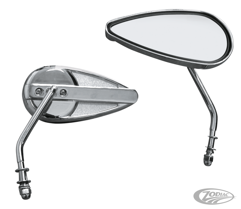 CHROME TEARDROP STYLE MIRRORS