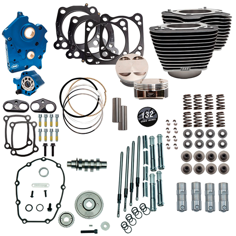 S&S 124CI, 128CI, 129CI & 132CI POWER PACKAGES FOR MILWAUKEE EIGHT