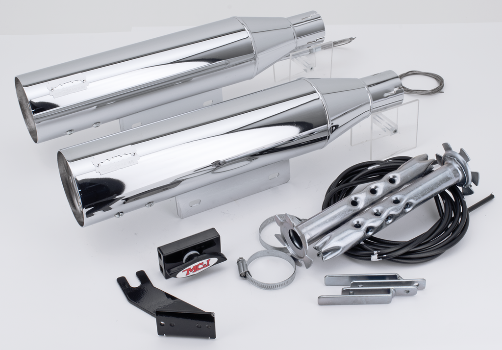 MCJ ADJUSTABLE EXHAUSTS FOR MILWAUKEE EIGHT SOFTAIL