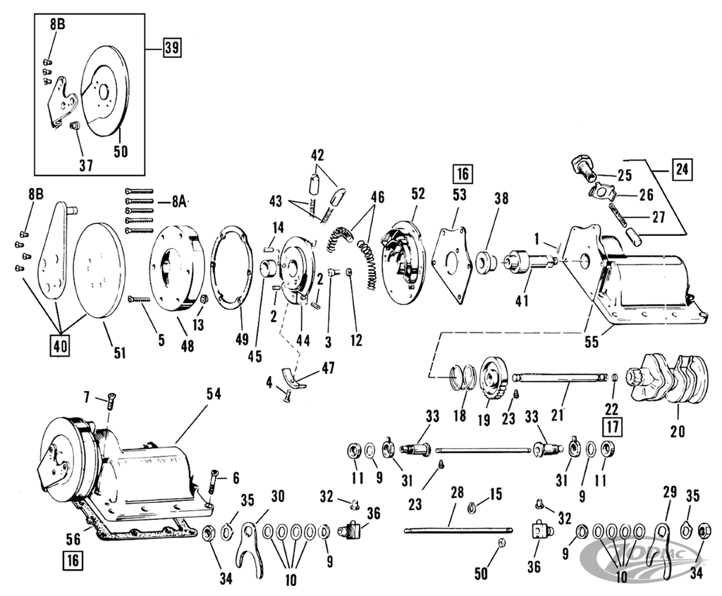 1952-1979 FOOT SHIFT RATCHET TOP