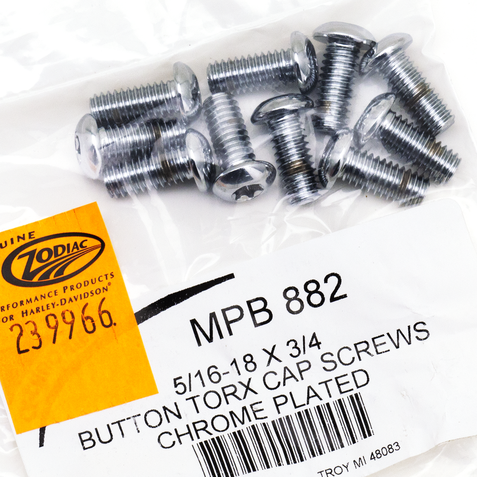 CHROME PLATED BUTTON HEAD TORX SCREW ASSORTMENT