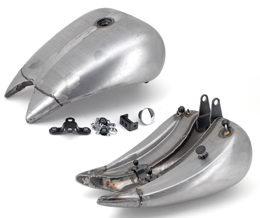 ONE PIECE 4" STRETCHED STEEL SMOOTH TOP GAS TANK FOR SOFTAILS