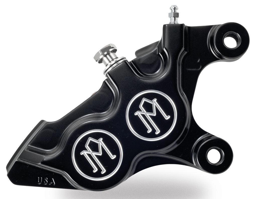 PERFORMANCE MACHINE 4 PISTON FRONT CALIPERS WITH DIFFERENTIAL BORE