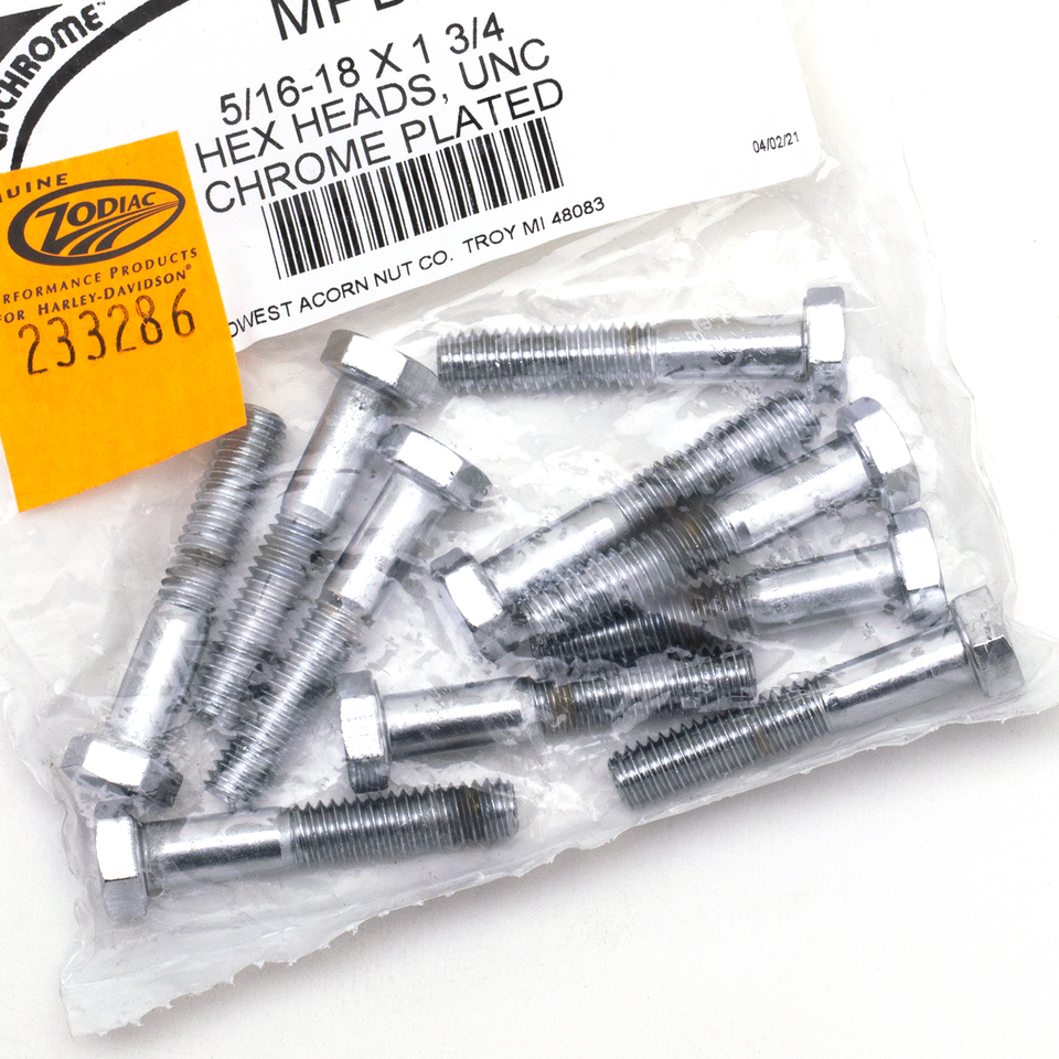 CHROME PLATED HEX HEAD CAP SCREWS ASSORTMENT