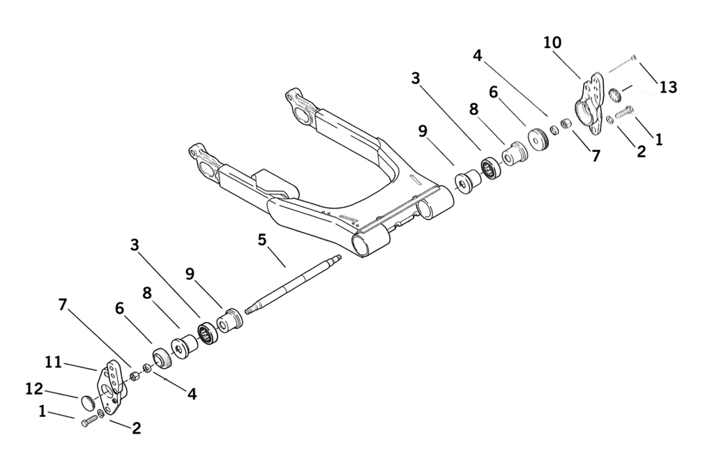 SWINGARM PARTS FOR TOURING 2002-2008