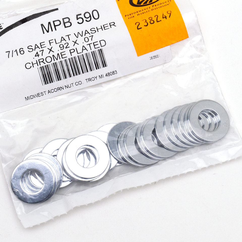 CHROME PLATED FLAT WASHERS ASSORTMENT