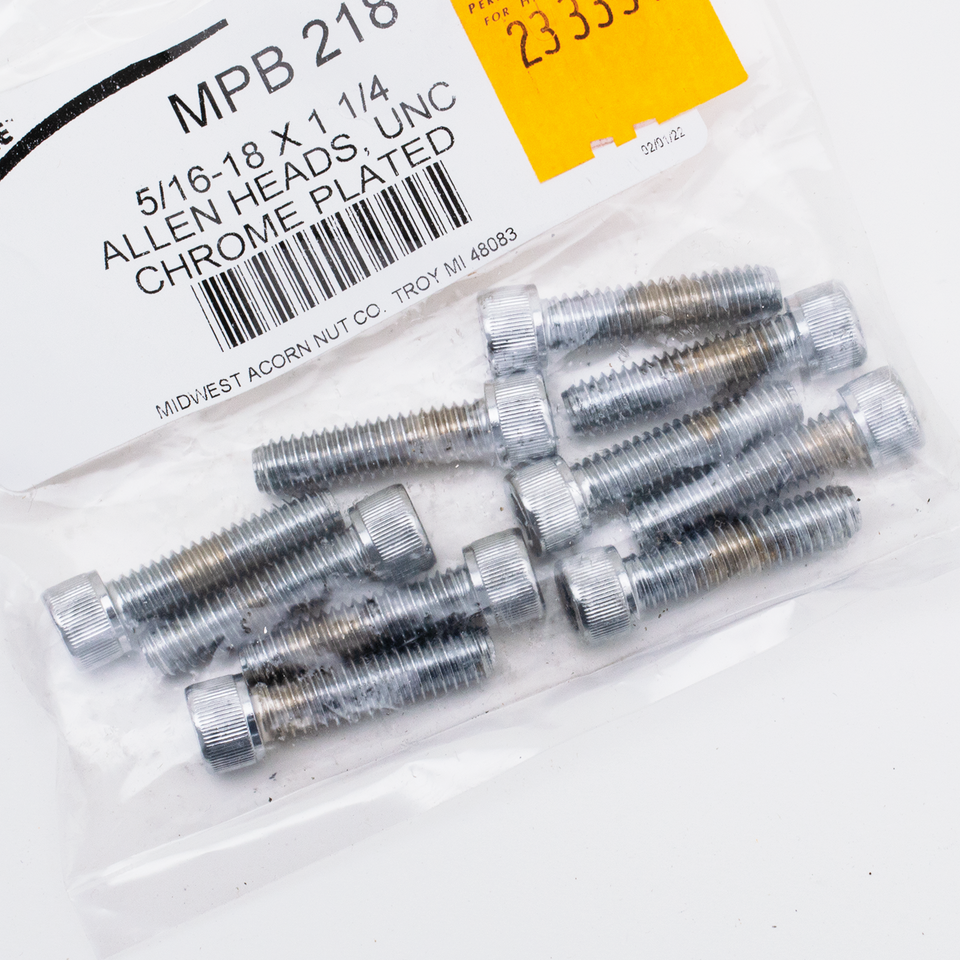 CHROME PLATED ALLEN HEAD SCREWS ASSORTMENT