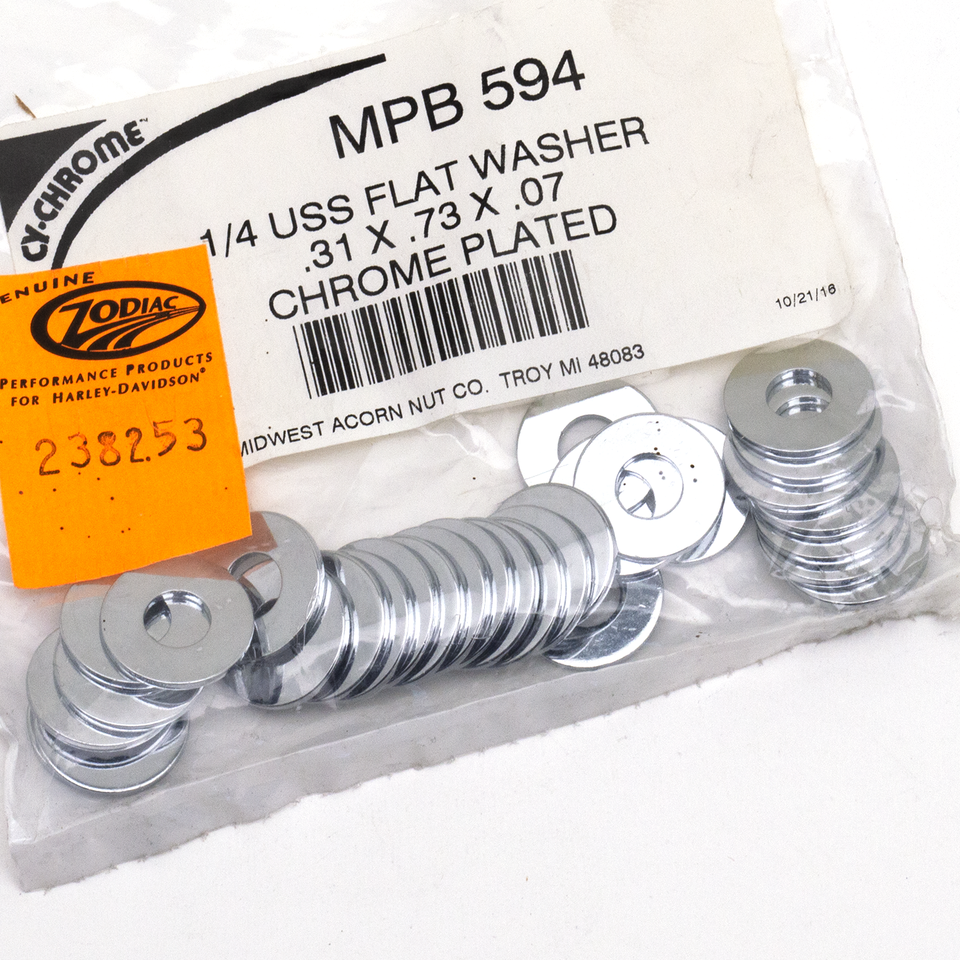 CHROME PLATED FLAT WASHERS ASSORTMENT