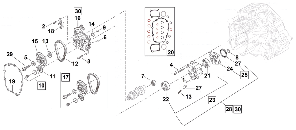 CAM DRIVE PARTS FOR MILWAUKEE EIGHT