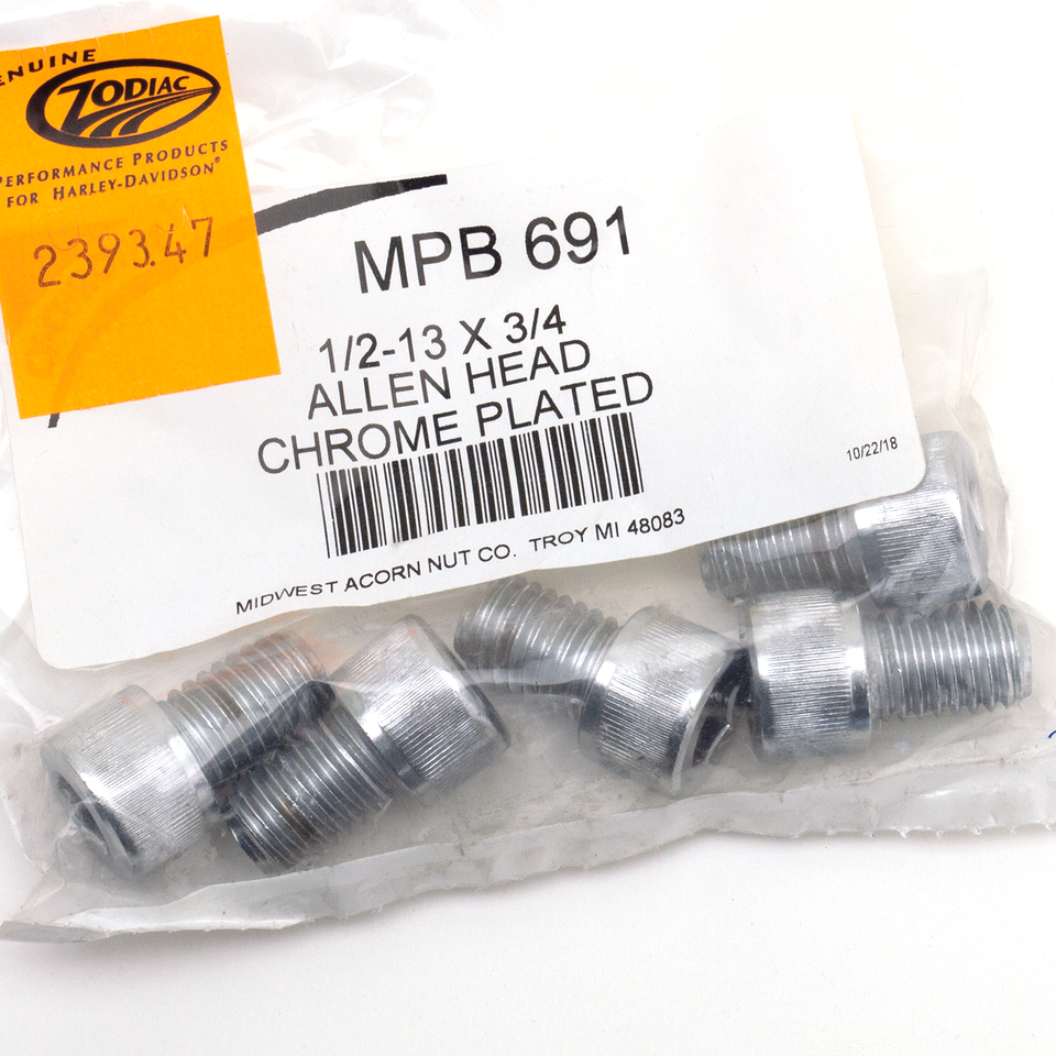 CHROME PLATED 1/2'' UNC ALLEN HEAD SCREW ASSORTMENT