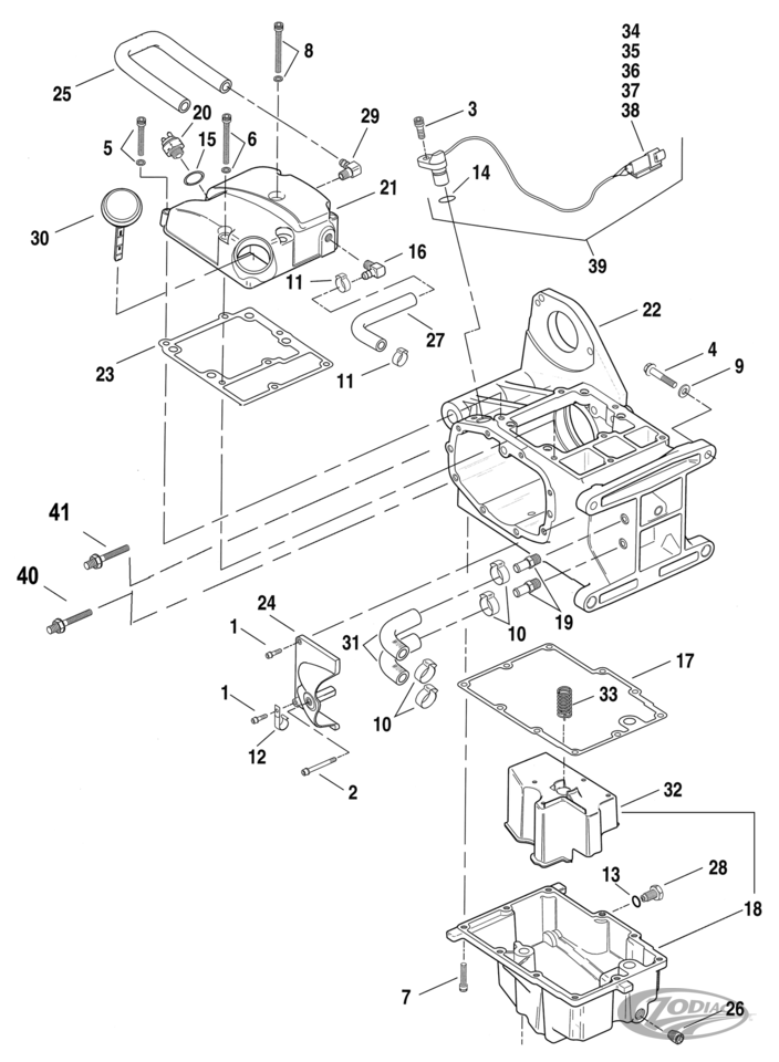 TRANSMISSION HOUSING PARTS 1999-2005 DYNA