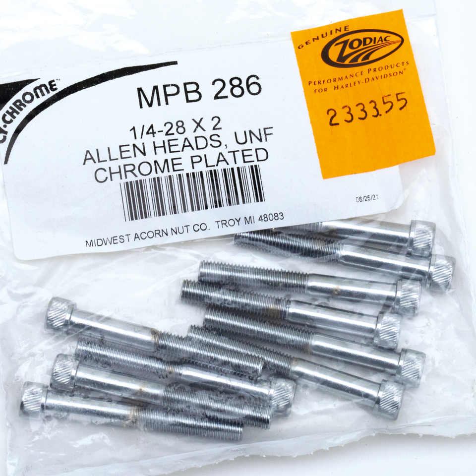 CHROME PLATED ALLEN HEAD SCREWS ASSORTMENT