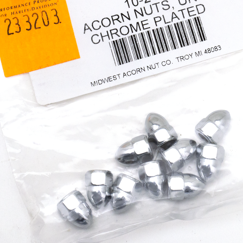 CHROME ACORN STYLE NUT ASSORTMENT