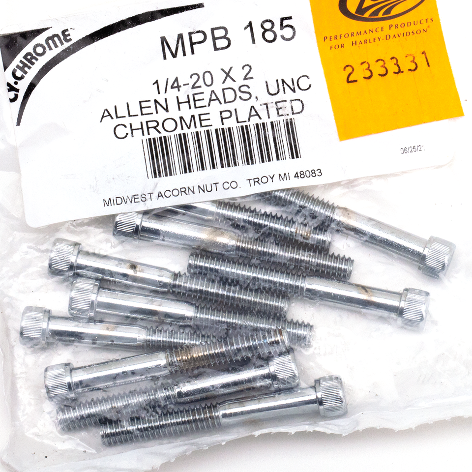 CHROME PLATED ALLEN HEAD SCREWS ASSORTMENT (1)