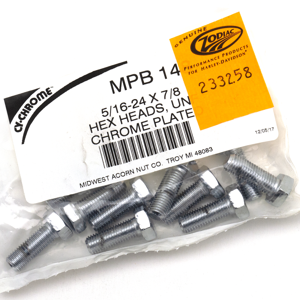 CHROME PLATED HEX HEAD CAP SCREWS ASSORTMENT