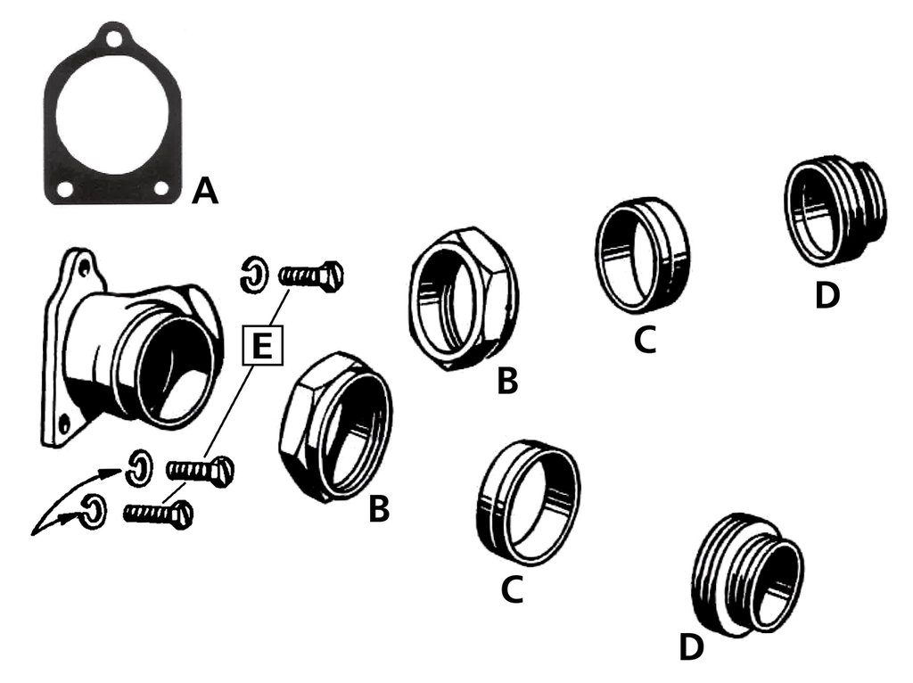 MANIFOLD PARTS FOR 45CI, EARLY OHV & SIDE VALVE MODELS